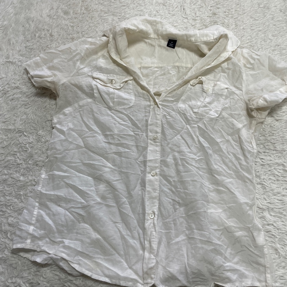 white silk & cotton shirt